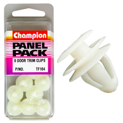 Champion - Door Trim Clips - Colour: Clear - Stem Dia: 9mm - Top Head: 13mm - Mid: 16mm - Bottom | TF104