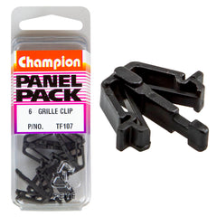 Champion - Grille Clips - Colour: Black - Length: 23mm - Width: 13mm | TF107