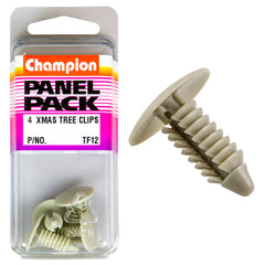 Champion - Xmas Tree Clips - Colour:grey - Length:21mm - Stem Dia: 8mm - head:17.5mm | TF12