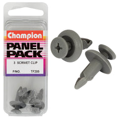 Champion - Push Rivets - Colour: Grey - Length: 18mm - Hole: 6mm - Head: 15mm | TF205