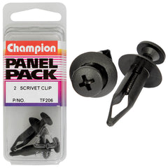 Champion - Scrivets - Colour: Black - Length: 23mm - Hole: 6.4mm - Head: 15mm | TF206