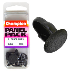 Champion - Canoe Clips - Colour: Black - Length: 16mm - Hole: 8.2 - 8.4mm - Head: 14mm | TF20
