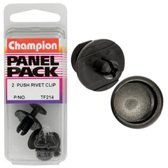 Champion - Push Rivets - Colour: Black - Length: 9mm - Hole: 7mm - Head: 20mm | TF214