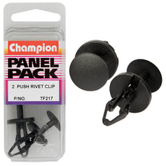 Champion - Push Rivets - Colour: Black - Length: 22mm - Hole: 6.5mm - Head: 18mm | TF217