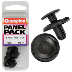 Champion - Push Rivets - Colour: Black - Length: 10mm - Hole: 7mm - Head: 20mm | TF218
