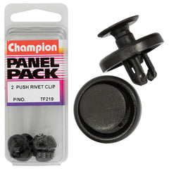 Champion - Push Rivets - Colour: Black - Length: 7.5mm - Hole: 7mm - Head: 18mm | TF219