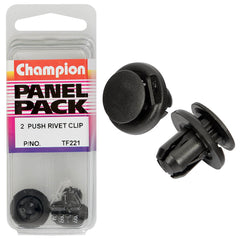 Champion - Push Rivets - Colour: Black - Length: 17mm - Stem Dia: 11mm - Head: 18mm | TF221