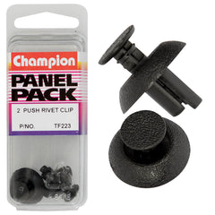 Champion - Scrivets - Colour: Black - Length: 8mm - Hole: 7mm - Head: 18mm | TF223