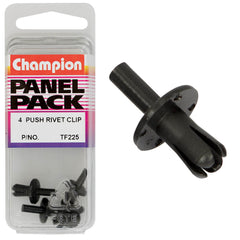 Champion - Push Rivets - Colour: Black - Length: 7mm - Hole: 5mm - Head: 10mm | TF225