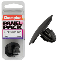 Champion - Hood Clips - Colour: Black - Length: 15mm - Hole: 10mm - Head: 25mm | TF226
