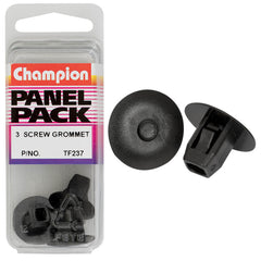 Champion - SCREW GROMMETS-COL: BLACK-LEN: 12mm-HOLE: 9mm-HEAD: 20mm | TF237