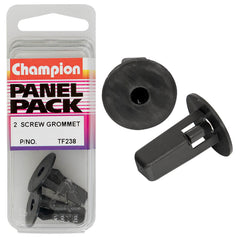 Champion - SCREW GROMMETS-COL: BLACK-LEN: 22mm-SCREW SIZE: 5.5mm-HOLE: 8x8mm-HEAD: 20mm | TF238