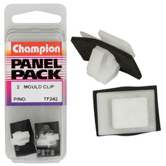Champion - Mould Clips - Colour: Clear - Top Head: 10 x 12mm. Bottom 14 x 20mm | TF242