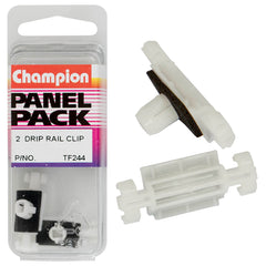 Champion - Drip Rail Clips - Colour: Clear - Hole: 6 x 7mm - Head: 12.2 x 31.7mm | TF244