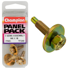 Champion - HEX SET SCREWS-SEMS-HEX IND-COMBO DVE-FLAT WASHER-PILOT-M6x18mm | TF249