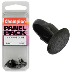 Champion - Canoe Clips - Colour: Black - Length: 10mm - Hole: 5mm - Head: 14mm | TF252