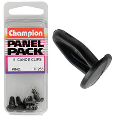 Champion - Canoe Clips - Colour: Black - Length: 14mm - Hole: 6mm - Head: 11mm | TF253