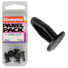 Champion - Canoe Clips - Colour: Black - Length: 16mm - Hole: 6mm - Head: 11mm | TF254