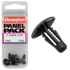 Champion - Retainer Clips - Colour: Black - Length: 13mm - Hole: 5mm - Head: 13mm | TF255