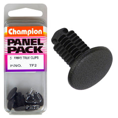 Champion - Xmas Tree Clips - Colour: Black - Length: 18mm - Stem Dia: 4.7mm - Head: 16mm | TF2