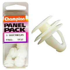 Champion - Door Trim Clips - Colour: Clear - Top Head: 13mm. Mid & Bottom 16mm - Stem Dia: 9mm | TF37