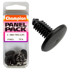 Champion - Xmas Tree Clips - Colour:black - Length:16.3mm - Stem Dia: 7.8mm - head:14.8mm | TF4