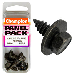 Champion - SELF TAPP SCREWS-SEMS-HEX IND-FLAT WASHER-6.3x19mm-BLACK | TF54