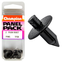 Champion - Push Rivets - Colour:black - Length: 16mm - Hole: 8mm - Head: 18mm | TF58