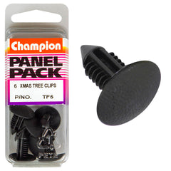 Champion - Xmas Tree Clips - Colour: Black - Length: 22mm - Hole: 8mm - Head: 18mm | TF5
