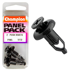 Champion - Push Rivets - Colour: Black - Length: 26mm - Hole: 9mm - Head: 19mm | TF72