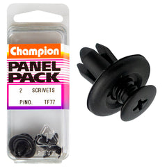 Champion - Scrivets - Colour: Black - Length: 10mm - Hole: 7mm - Head: 17mm | TF77