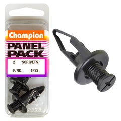 Champion - Scrivets - Colour: Black - Length: 27mm - Hole: 10mm - Head: 20mm | TF83