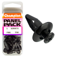 Champion - Scrivets - Colour: Black - Length: 18mm - Hole: 8mm - Head: 20mm | TF84