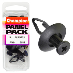 Champion - Scrivets - Colour: Black - Length: 20mm - Hole: 8mm - Head: 20mm | TF85
