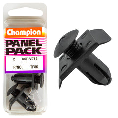Champion - Scrivets - Colour: Black - Length: 18mm - Hole: 10mm - Head: 20 x 30mm | TF86
