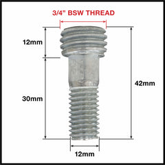 Richmond Rolling Solutions - TH3 PINTLE THREADED  3/4 BSW | 063PINTLE-TH3