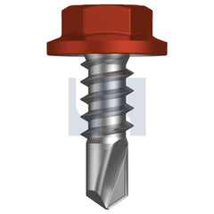 Hobsons - #8-18 x 12 - Headland (Maple) - Metal SDS Flanged Hex Head - Class 4 - Qty 1000 | THEM4FH0818012