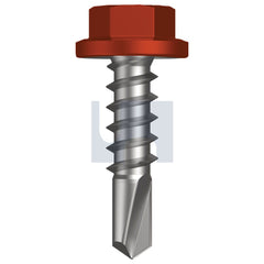 Hobsons - #14-10 x 25 - Headland (Maple) - Metal SDS Flanged Hex Head - Class 4 - Qty 1000 | THEM4FH1410025