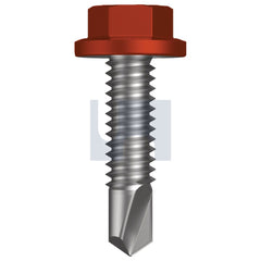 Hobsons - #14-20 x 25 - Headland (Maple) - Metal SDS Flanged Hex Head - Class 4 | THEM4FH1420025