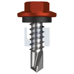 Hobsons - #12-14 x 20 - Headland (Maple) - Metal SDS Hex Head + Washer - Class 4 | THEM4SH1214020
