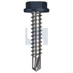 Hobsons - #10-16 x 25 IRONSTONE - CL4 AS3566 METAL SDS FLANGED HEX HEAD | Q185-IS (Pack of 1000)