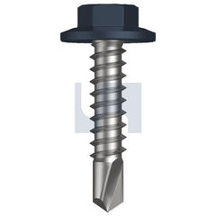 Hobsons - #12-14 x 25 - Ironstone - Metal SDS Flanged Hex Head - Class 4 | TISM4FH1214025