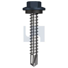Hobsons - #12-14 x 35 - Ironstone - Metal SDS Hex Head + Washer - Class 4 | TISM4SH1214035
