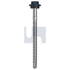 Hobsons - #12-14 x 75 - Ironstone - + Scratchguard Metal SDS Hex Head + Washer - Class 4 | TISM4SS1214075