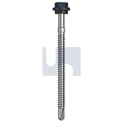 Hobsons - #14-14 x 90 - Ironstone - + Scratchguard Metal SDS Hex Head + Washer - Class 4 | TISM4SS1414090