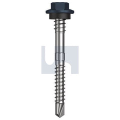 Hobsons - #12-14 x 55 - Ironstone - + Scratchguard Metal SDS Hex + Washer + Xgrip - Class 4 | TISM4XS1214055
