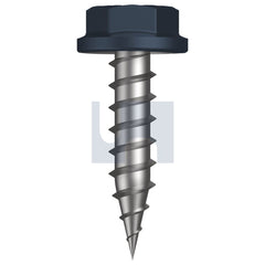 Hobsons - #10-12 x 20 IRONSTONE - CL4 AS3566 NEEDLE PT SDS FLANGED HEX | Q150-IS (Pack of 1000)