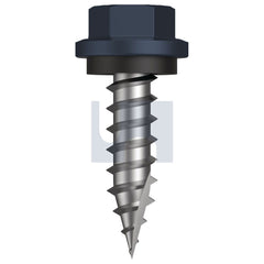 Hobsons - #14-10 x 25 Ironstone - Cl4 As3566 Type 17 Hex Head + Washer | Q615-Is (Pack Of 1000)