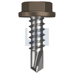 Hobsons - #10-16 x 16 JASPER (SORRELL) -CL4 AS3566 METAL SDS FLANGED HEX HEAD | Q180-JA (Pack of 1000)