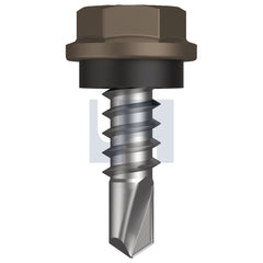 Hobsons - #10-16 x 16 JASPER (SORRELL) -CL4 AS3566 METAL SDS HEX HEAD + WASHER | FS275-JA (Pack of 1000)